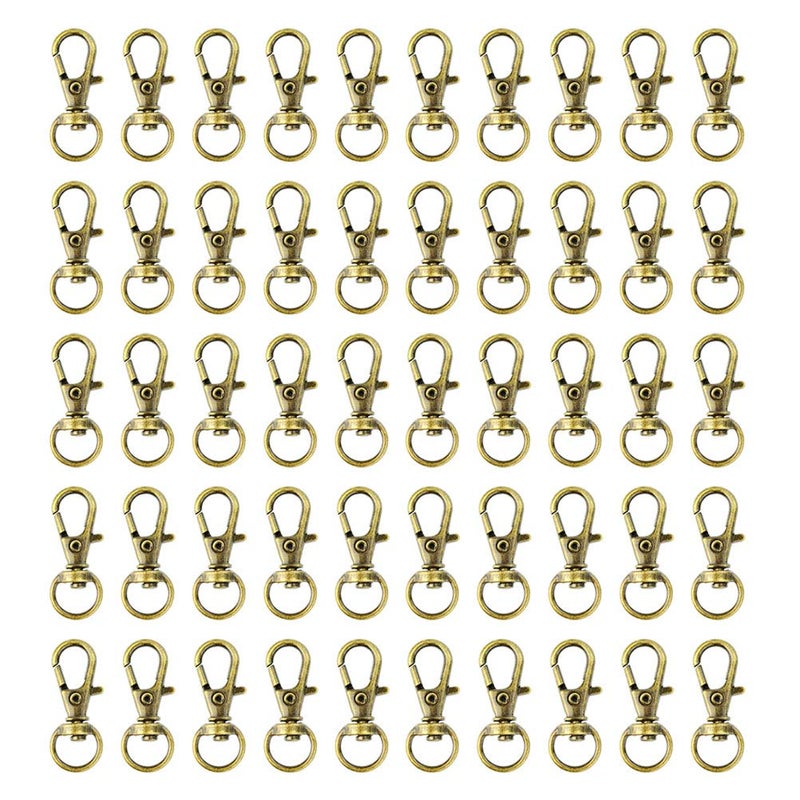 cnomg Swivel Clasps Lanyard Snap Hook,cnomg Metal Swivel Lanyard Snap Hook Lobster Claw Clasp (Bronze) - Image 1
